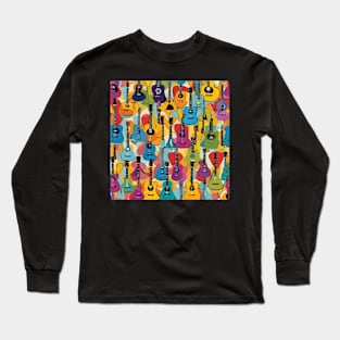 Cartoon Guitars Ensemble Long Sleeve T-Shirt